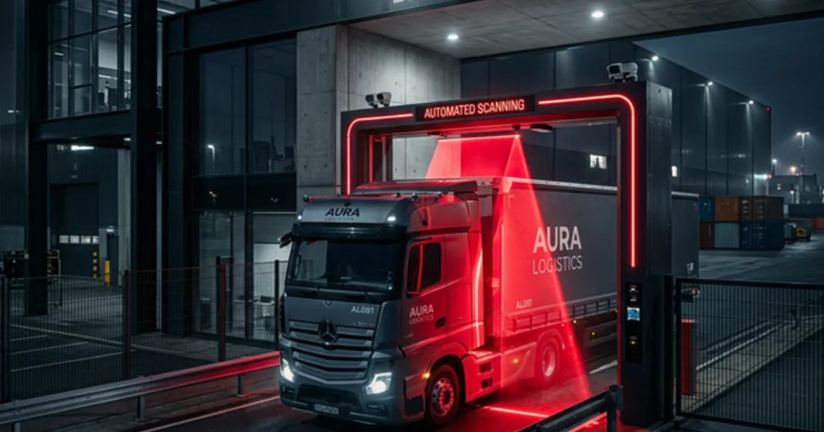 Varco veicolare con illuminazione e telecamera di lettura targhe